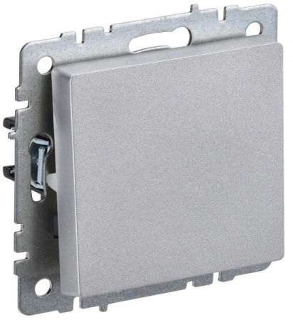 IEK BRITE BASE Алюминий Выключ. 1-кл 10А ВС10-1-0-БрА