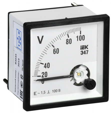 IEK Вольтметр Э47 100В кл. точн. 1,5 96х96мм