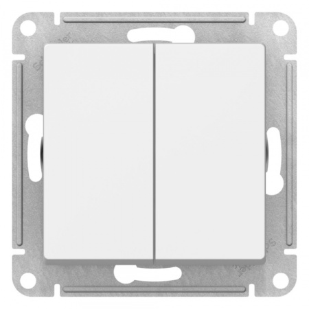Systeme Electric AtlasDesign Лотос Переключатель 2-клавишный перекрестный, 2 x сх. 7, 10АХ, механизм