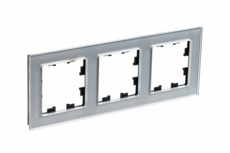 Systeme Electric AtlasDesign Nature Стекло алюминий Рамка 3-ая