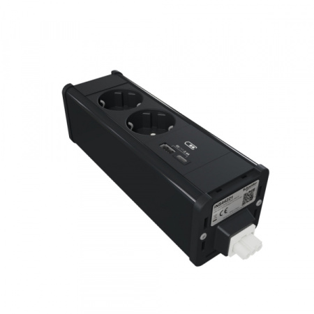 Schneider Electric Unica System+ Блок 2хРозетка (2К+З) и 2хUSB типа A/C АНТРАЦИТ