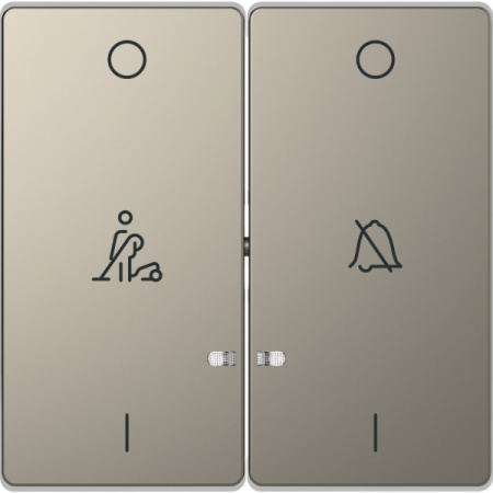 Schneider Electric Merten D-Life Никель Клавиша 2-ая, линзой LED, символ: «звонок»/горничная