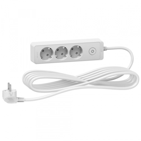 Schneider Electric Unica Extend Бел Удлинитель 3 розетки 2К+З, кабель 5м