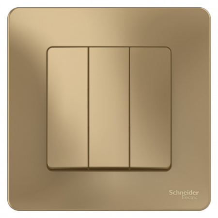 Systeme Electric Blanca внутр Титан Выключатель 3-клавишный, 10А, 250B