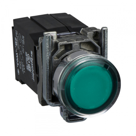 Schneider Electric XB4 Кнопка 22мм 230В с возвратом, с подсветкой XB4BW3345
