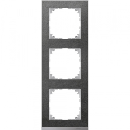 Schneider Electric Merten SM M-Pure Decor Сланец/Алюминий Рамка 3-ая
