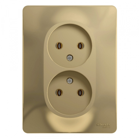 Systeme Electric Glossa Титан Розетка 2-я б/з (в сборе с рамкой)