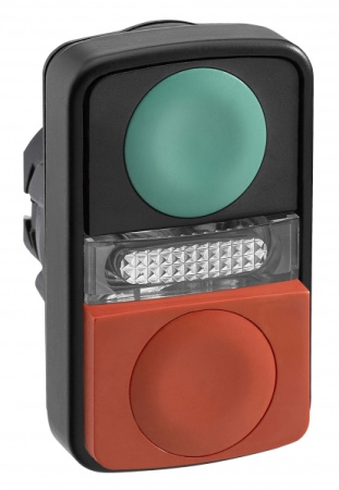 Schneider Electric XB5 Головка кнопки двойная без маркировки + LED ZB5AW7L3740