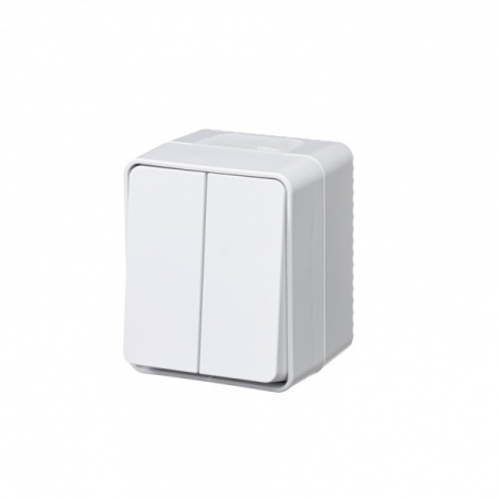 Systeme Electric AtlasDesign Profi54 Наруж Белый Выключатель 2-клавишный 10 АХ IP54