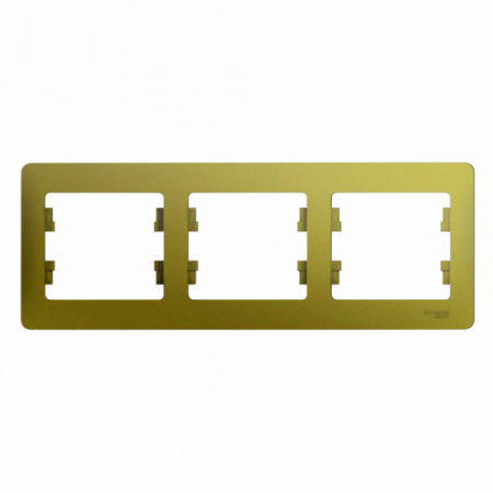 Systeme Electric Glossa Фисташковый Рамка 3-ая, горизонтальная