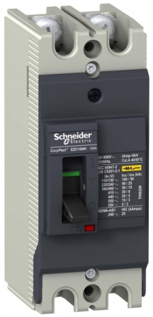 Schneider Electric EasyPact EZC 100H Автоматический выключатель 2P/2Т 25A 30кA/380В