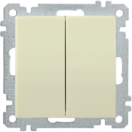 IEK ВС10-2-0-Б Выключатель двуклавишный 10А BOLERO кремовый
