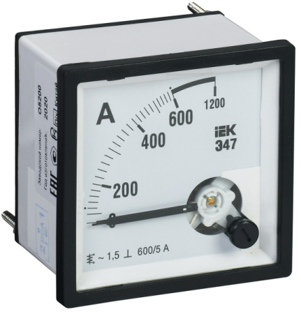 IEK Амперметр Э47 600/5А кл. точн. 1,5 96х96мм