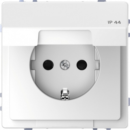 Schneider Electric Merten D-Life Белый Лотос Розетка 16А с/з и крышкой IP44