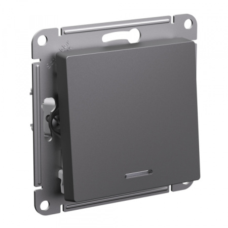 Systeme Electric AtlasDesign Базальт Выключатель 1-клавишный с подсветкой, сх.1а, 10АХ, механизм