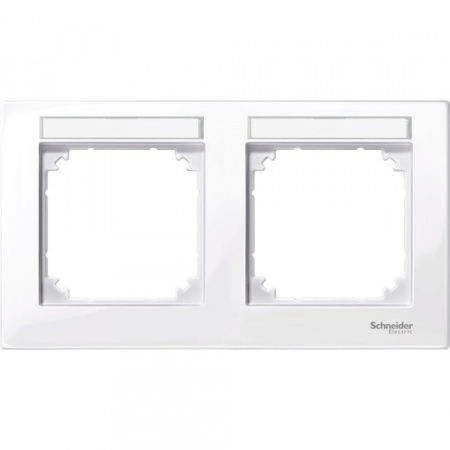 Schneider Electric Merten SM Бел Актив Рамка 2-ая с полем для надписи горизонтальная (MTN514225)
