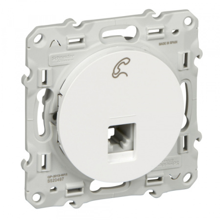 Schneider Electric Odace Бел Розетка RJ12 6 контактов