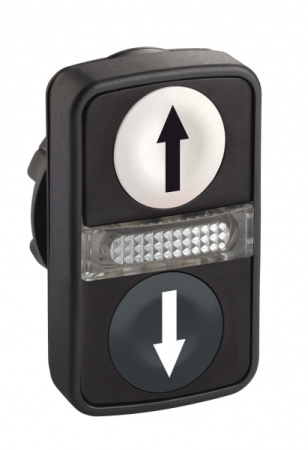 Schneider Electric XB5 Головка кнопки двойная с маркировкой + LED ZB5AW7A1724
