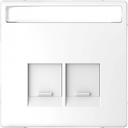 Schneider Electric Merten D-Life Белый Лотос Накладка центральная для 2-х модульных разъемов SE