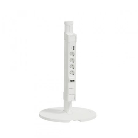 Schneider Electric Unica System+ Мини-колонна 0,75м с Блоком 4xРоз+2USB A/C+2xRJ45 C6STP БЕЛАЯ