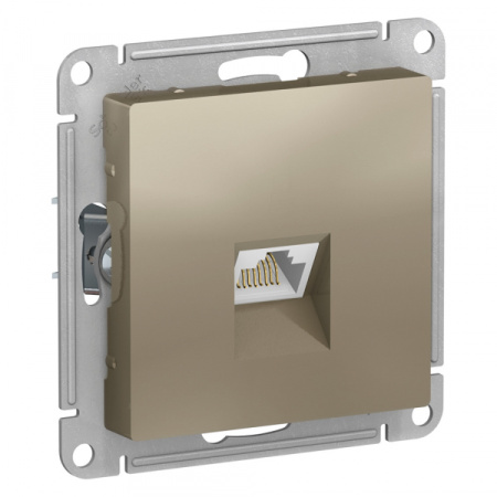 Systeme Electric AtlasDesign Шампань Розетка компьютерная RJ45, кат. 6A, механизм