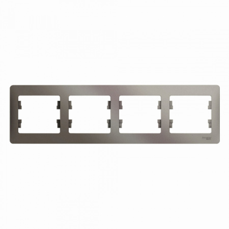 Systeme Electric Glossa Платина Рамка 4-ая, горизонтальная