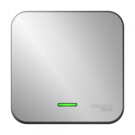 Systeme Electric Blanca наруж Алюминий Переключатель 1-клавишный с подсветкой 10А, 250B, изолир. пластина