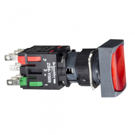 Schneider Electric Кнопка 16мм 12-24В красная с возвратом XB6DW4B2B