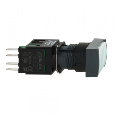 Schneider Electric XB6 Кнопка с возвратом белая квадратная, 16мм