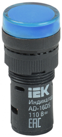 IEK Лампа AD16DS(LED)матрица d16мм синий 24В AC/DC