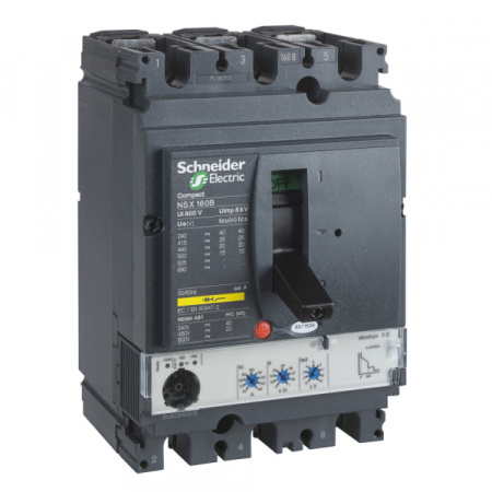 Schneider Electric Compact NSX 160N Автоматический выключатель Micrologic 2.2 100A 3P 3T
