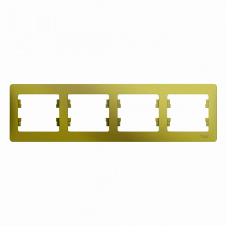 Systeme Electric Glossa Фисташковый Рамка 4-ая, горизонтальная