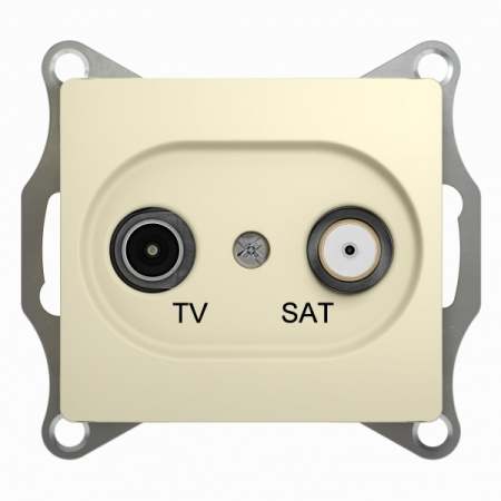 Systeme Electric Glossa Беж Розетка TV-SAT проходная 4DB